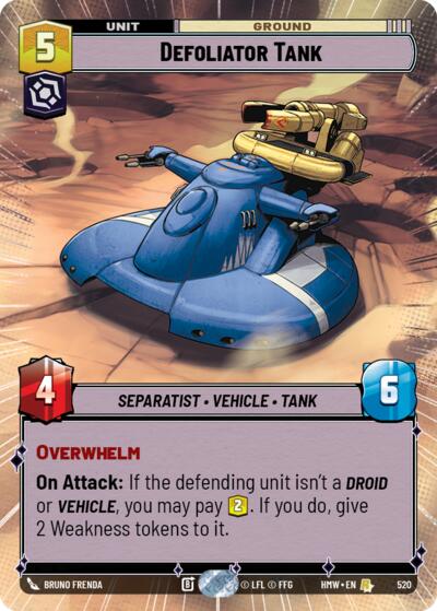 Defoliator Tank - 520 - Rare (Hyperspace) - Homeworlds