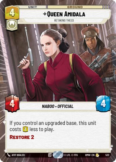 Queen Amidala - Retaking Theed - 532 - Rare (Hyperspace) - Homeworlds