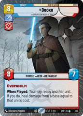 Dooku - Corruption Must Be Eradicated - 552 - Legendary (Hyperspace Foil) - Homeworlds
