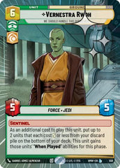 Vernestra Rwoh - We Should Handle This Ourselves - 558 - Legendary (Hyperspace Foil) - Homeworlds