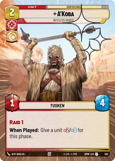 A'Koba - Restless Raider - 562 - Uncommon (Hyperspace Foil) - Homeworlds