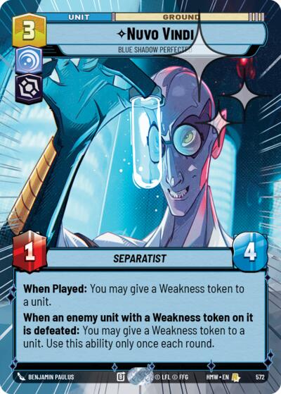 Nuvo Vindi - Blue Shadow Perfected - 572 - Rare (Hyperspace Foil) - Homeworlds