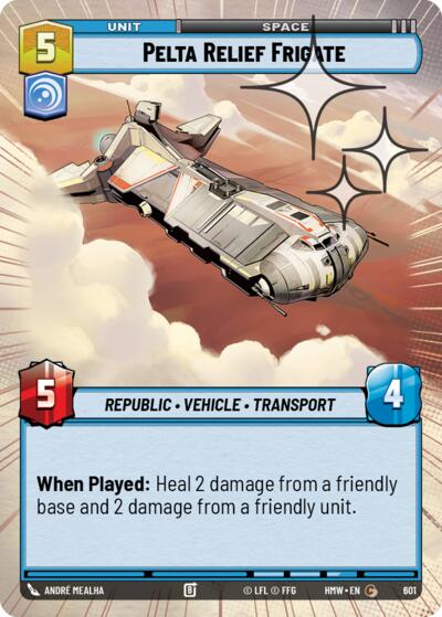 Pelta Relief Frigate - 601 - Common (Hyperspace Foil) - Homeworlds
