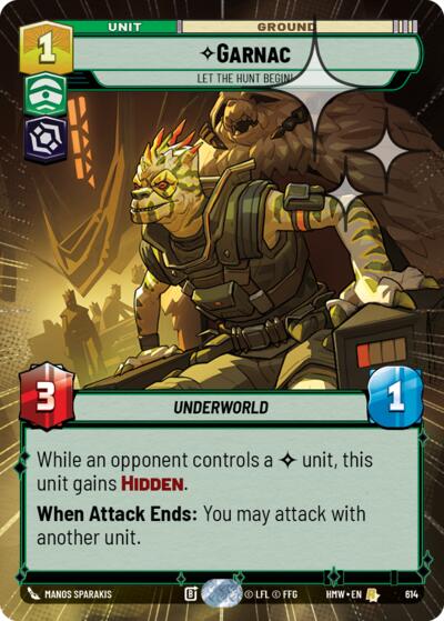 Garnac - Let the Hunt Begin! - 614 - Rare (Hyperspace Foil) - Homeworlds