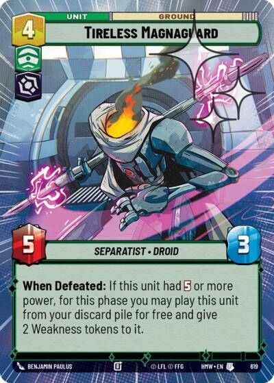 Tireless Magnaguard - 619 - Uncommon (Hyperspace Foil) - Homeworlds