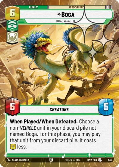 Boga - Loyal Varactyl - 632 - Uncommon (Hyperspace Foil) - Homeworlds