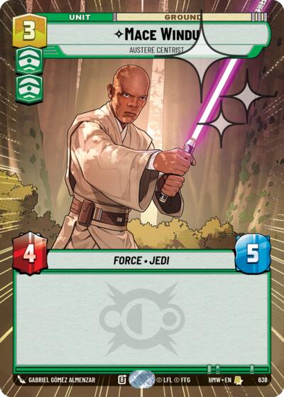 Mace Windu - Austere Centrist - 638 - Rare (Hyperspace Foil) - Homeworlds