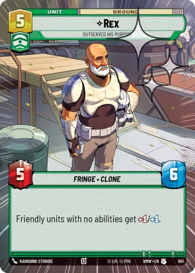Rex - Outserved His Purpose - 651 - Uncommon (Hyperspace Foil) - Homeworlds