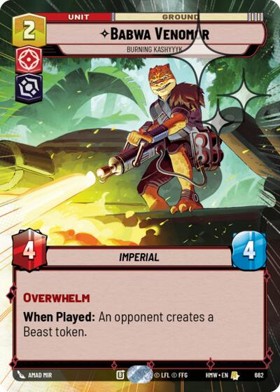 Babwa Venomor - Burning Kashyyyk - 662 - Rare (Hyperspace Foil) - Homeworlds