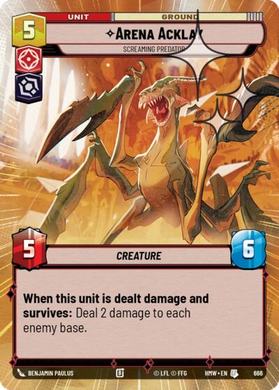 Arena Acklay - Screaming Predator - 666 - Uncommon (Hyperspace Foil) - Homeworlds