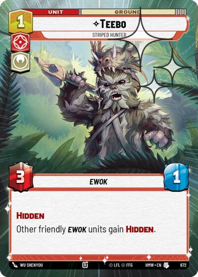 Teebo - Striped Hunter - 672 - Uncommon (Hyperspace Foil) - Homeworlds