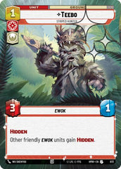 Teebo - Striped Hunter - 672 - Uncommon (Hyperspace Foil) - Homeworlds
