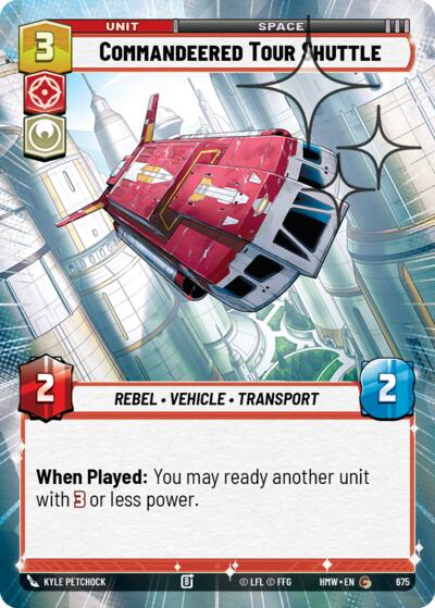 Commandeered Tour Shuttle - 675 - Common (Hyperspace Foil) - Homeworlds