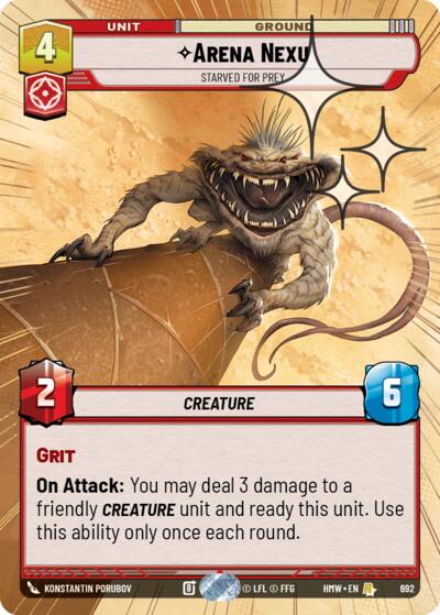 Arena Nexu - Starved for Prey - 692 - Rare (Hyperspace Foil) - Homeworlds