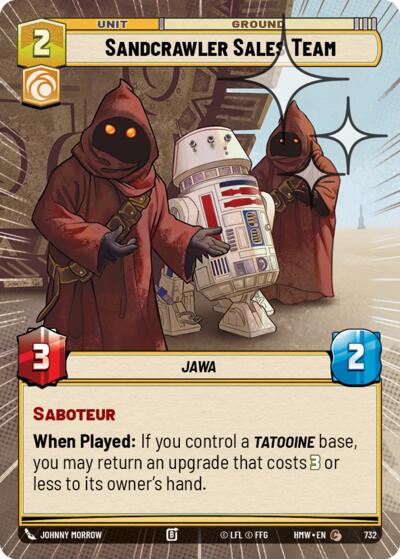 Sandcrawler Sales Team - 732 - Common (Hyperspace Foil) - Homeworlds