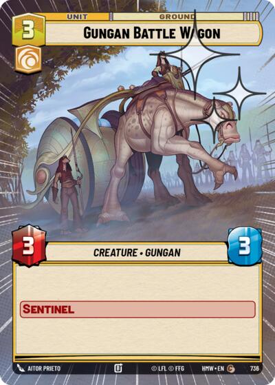 Gungan Battle Wagon - 736 - Common (Hyperspace Foil) - Homeworlds