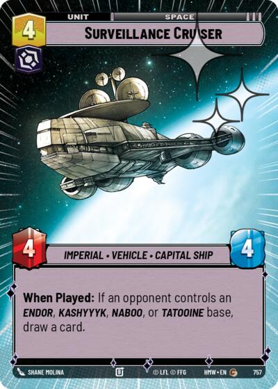 Surveillance Cruiser - 757 - Common (Hyperspace Foil) - Homeworlds