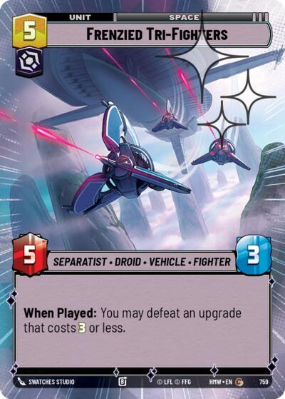 Frenzied Tri-Fighters - 759 - Common (Hyperspace Foil) - Homeworlds