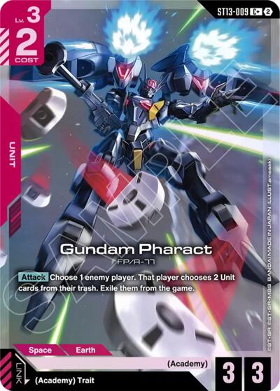 Gundam Pharact (C+) - ST13-009 - Full Art Common - Starter Deck 13: Silent Barrage