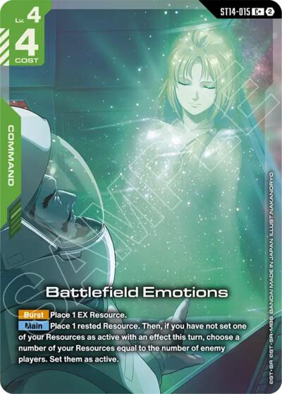 Battlefield Emotions (C+) - ST14-015 - Full Art Common - Starter Deck 14: Heavy Dominion