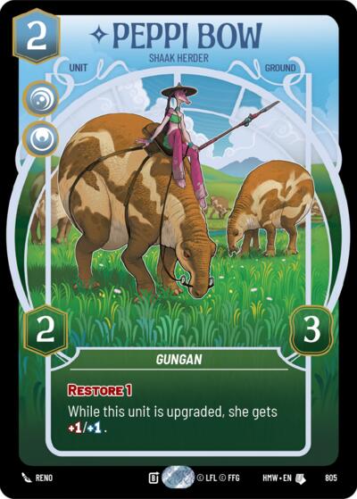 Peppi Bow - Shaak Herder - 805 - Uncommon (Prestige) - Homeworlds