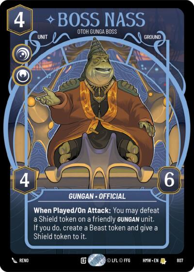Boss Nass - Otoh Gunga Boss - 807 - Rare (Prestige) - Homeworlds
