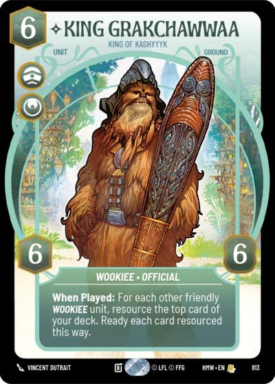 King Grakchawwaa - King of Kashyyyk - 813 - Rare (Prestige) - Homeworlds