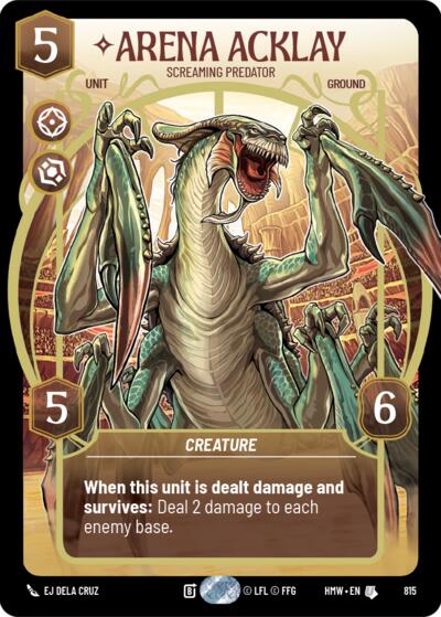 Arena Acklay - Screaming Predator - 815 - Uncommon (Prestige) - Homeworlds
