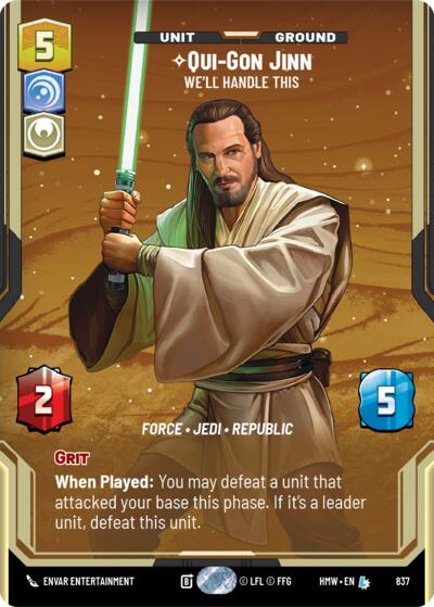 Qui-Gon Jinn - We'll Handle This - 837 - Legendary (Prestige) - Homeworlds