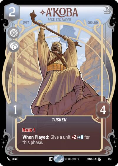 A'Koba - Restless Raider - 851 - Uncommon (Prestige Foil) - Homeworlds