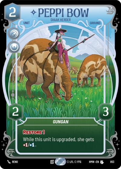 Peppi Bow - Shaak Herder - 853 - Uncommon (Prestige Foil) - Homeworlds