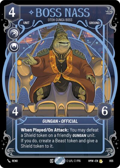 Boss Nass - Otoh Gunga Boss - 855 - Rare (Prestige Foil) - Homeworlds