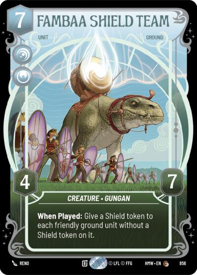Fambaa Shield Team - 856 - Common (Prestige Foil) - Homeworlds