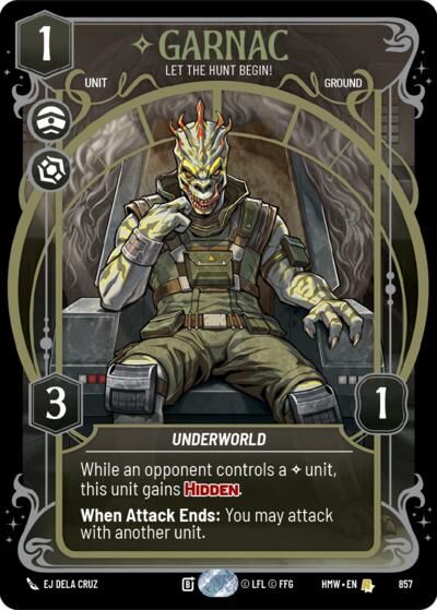 Garnac - Let the Hunt Begin! - 857 - Rare (Prestige Foil) - Homeworlds