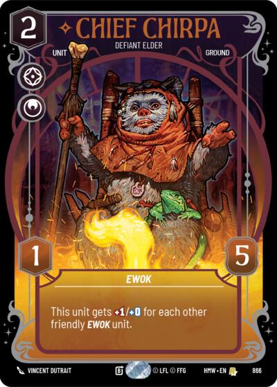 Chief Chirpa - Defiant Elder - 866 - Rare (Prestige Foil) - Homeworlds