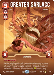 Greater Sarlacc - 871 - Rare (Prestige Foil) - Homeworlds