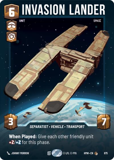 Invasion Lander - 875 - Common (Prestige Foil) - Homeworlds