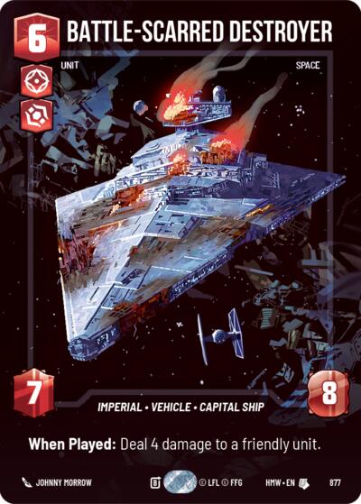 Battle-Scarred Destroyer - 877 - Uncommon (Prestige Foil) - Homeworlds