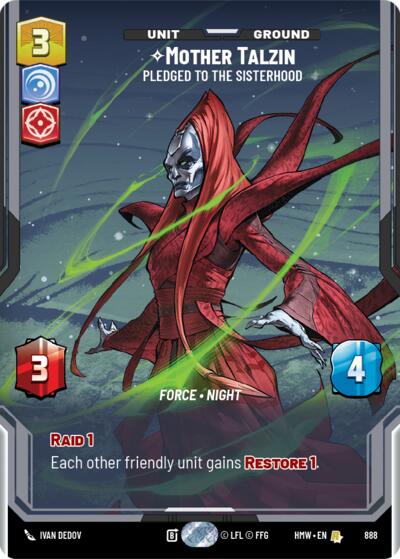 Mother Talzin - Pledged to the Sisterhood - 888 - Rare (Prestige Foil) - Homeworlds