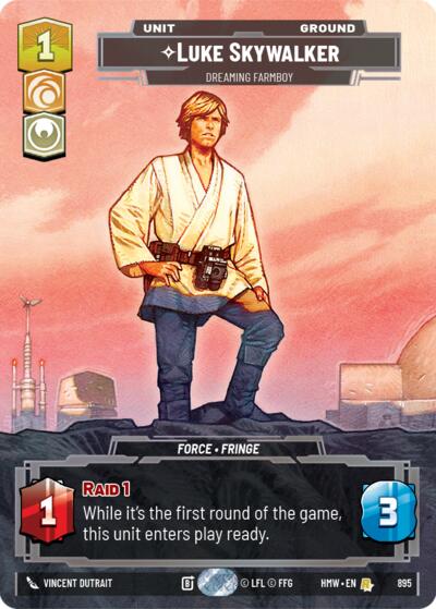 Luke Skywalker - Dreaming Farmboy - 895 - Rare (Prestige Foil) - Homeworlds