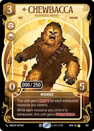 Chewbacca - Resourceful Wookiee (Serialized) - 907 - Rare - Homeworlds