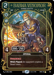 Babwa Venomor - Burning Kashyyyk (Serialized) - 910 - Rare - Homeworlds