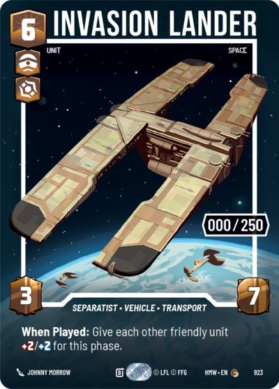 Invasion Lander (Serialized) - 923 - Common - Homeworlds