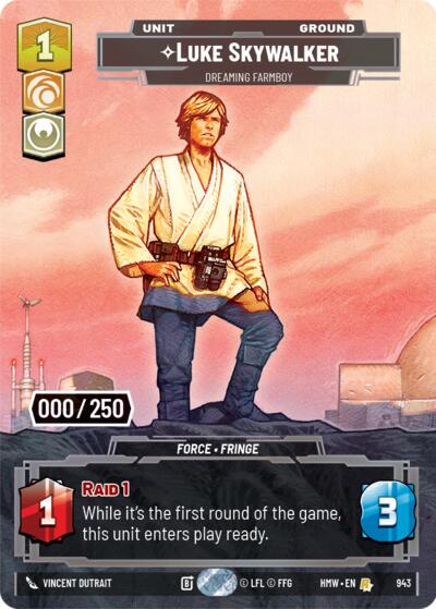 Luke Skywalker - Dreaming Farmboy (Serialized) - 943 - Rare - Homeworlds