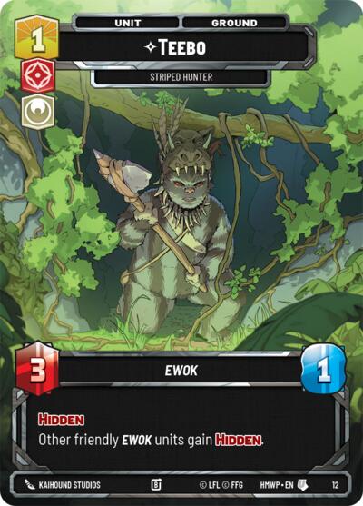 Teebo - Striped Hunter - 12 - Uncommon - Homeworlds: Weekly Play Promos