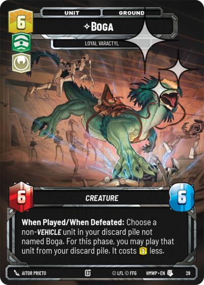 Boga - Loyal Varactyl - 28 - Uncommon (Foil) - Homeworlds: Weekly Play Promos