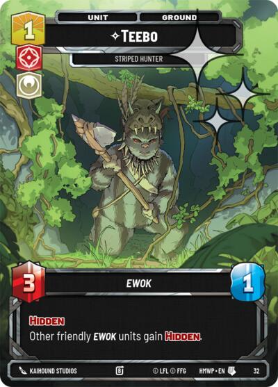 Teebo - Striped Hunter - 32 - Uncommon (Foil) - Homeworlds: Weekly Play Promos