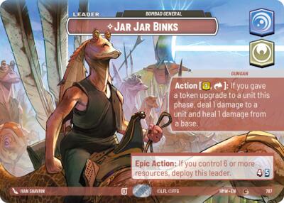 Jar Jar Binks - Bombad General - 787 - Common (Showcase) - Homeworlds