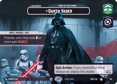Darth Vader - Might of the Empire - 789 - Rare (Showcase) - Homeworlds