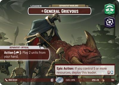 General Grievous - Separatist Warlord - 790 - Common (Showcase) - Homeworlds